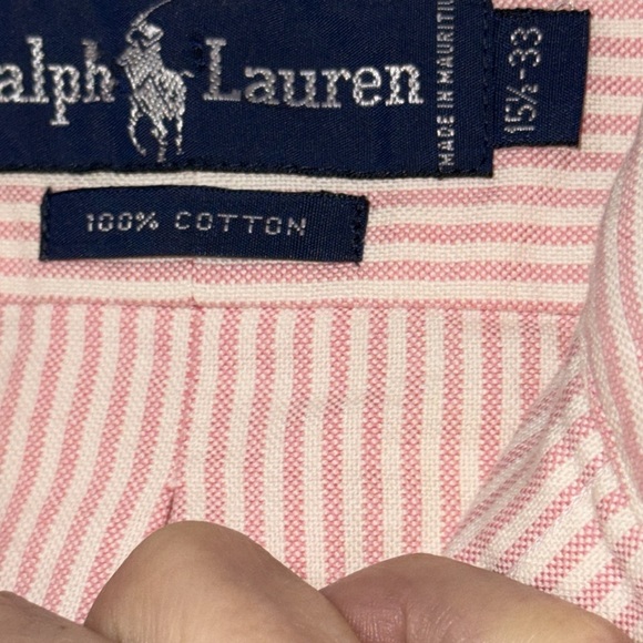 🌹Ralph Lauren Men's Pink Striped Shirt - Picture 4 of 5